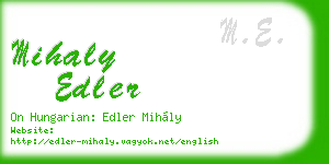 mihaly edler business card